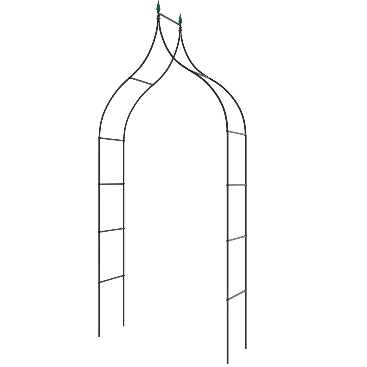 Decorative Metal Garden Arch for Roses Ivy Wedding Event Garden Trellis 9.5 Ft